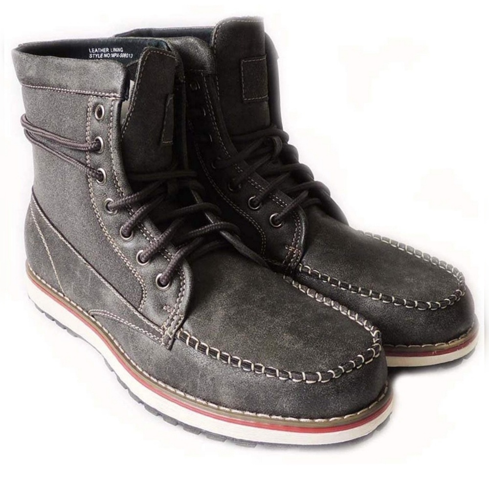 MILITARY COMBAT STYLE ANKLE BOOTS LEATHER LINED SH - Picture 1 of 5